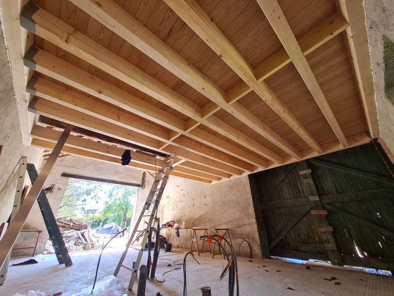 chantier, rénovation, matériaux écologique, Auvergne, volcans